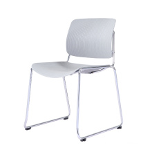 Factory price white plastic frame stackable office training chair